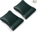 2 Pack PU Leather Slim Engagement Wedding Ring Pouch Leather Jewelry Pouch Christmas,Wedding Party Favor Gift Bag(Dark Green)