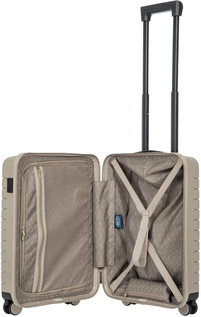 Bric's B|Y Ulisse Spinner Carry-On Suitcase, Lightweight Expandable Hard Shell Luggage with TSA Lock and Smooth 360° Wheels 21 Inch – Dove Grey