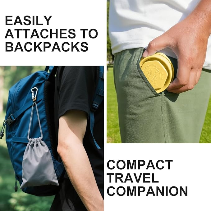 Collapsible Water Cup 6oz/180ml - Collapsible Cup - Silicone Collapsible TravelCup - Silicone Folding Camping Cup with Lids - Foldable Drinking Cup - for Travel, Camping, Hiking