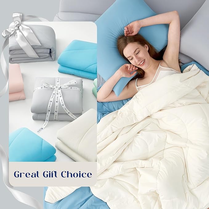 Dream Valley® Outlast® Deepsleep Cooling Comforter, King Size, NASA-Grade Space Technology Cooling Blanket for Hot Sleepers Night Sweats, Q-Max > 0.45 Aerocool™ Breathable, Ivory, 106"x90"
