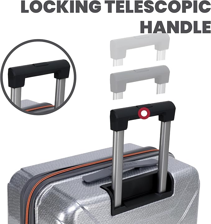 Spyder Traverse 3 Piece Luggage Set, 360° Spinner Wheels, TSA Approved Lock, (20 Inch Carry On, 25 Inch Medium, 29 Inch Large), Silver
