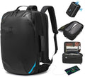 Vacuum Compression Backpack with Pump, Extra Large Capacity 45L Expandable Travel Backpack, Water Resistant 17.3" Laptop Backpack with USB Charging Port for Men & Women