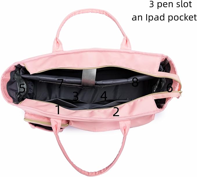 Laptop Tote Bag, Middle Size Computer Messenger Teacher Bag with 15.6'' Padded Laptop Sleeve
