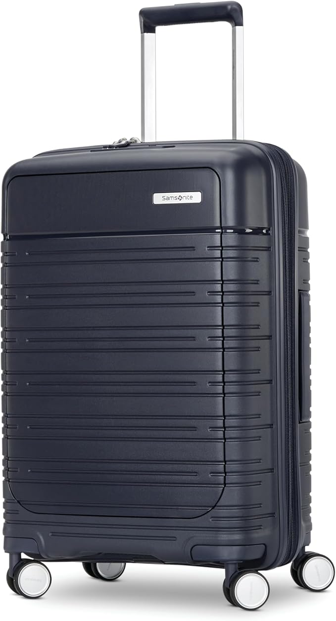 Samsonite Elevation Plus - Carry-On Hardside Luggage with QuickEntry™ Front Compartment - Scratch Resistant Polypropylene Shell, AirTag Holder, TSA Lock, Airline Approved - Midnight Blue