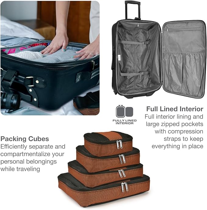 Travel Select Amsterdam 25-Inch Softside Expandable Rolling Upright Luggage, Lightweight 2-Wheel Suitcase with Push-Button Handle, Gray