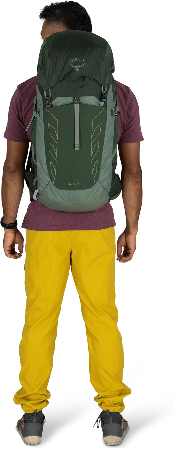 Osprey Talon 33L Men's Lightweight Hiking Backpack with Hipbelt, Phantom Grey/Dark Charcoal