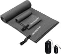Ultralight Quick Dry Towel, Extra Large&Small 2 Pack Microfiber Towels with Compact Packable Pocket for Lightweight Backpacking Travel Beach Gym Camping & Swimming Sports(Grey 2 Set)