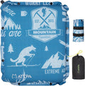 ATEPA Inflatable Stadium Seat Cushion, Self-Inflating Memory Foam Stadium Seats Bleacher Seat Chair Cushion Pad for Airplane Travel Backpacking Sports Events