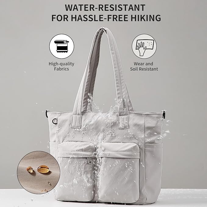 aji Tote Bag for women work, Water-Resistant Tote Bag with Multi Pockets,for Work/Travel/College/Daily