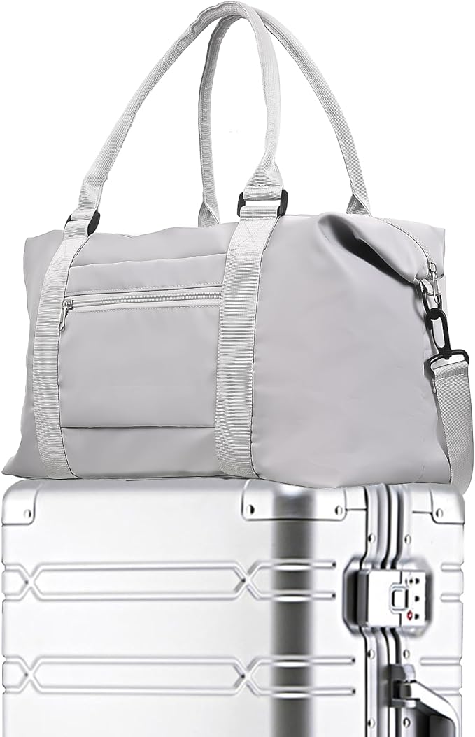 WEICHEN All Aluminum Magnesium 21 inch Carry On Luggage Airline Approved (Light Grey, 21 inch Carry on)