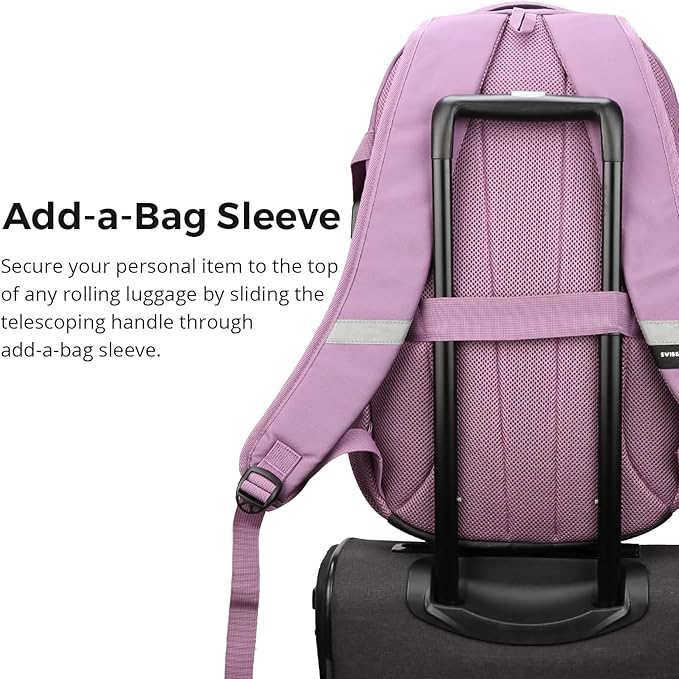 Swissdigital Design Laptop Backpack with USB Charging Port, Travel Backpack Fits 15.6 inches Computer, 31L College School Backpack for Men, Pink Camo | SD803