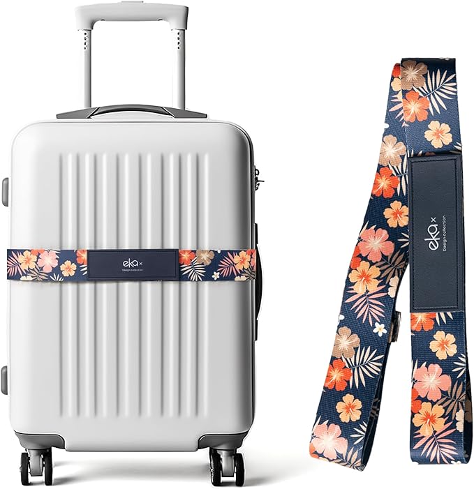 Luggage Straps for Suitcases,Adjustable Luggage Elastic Belt, Travel Essentials for Airport,Station, Vibrant Designs, Hula Girl