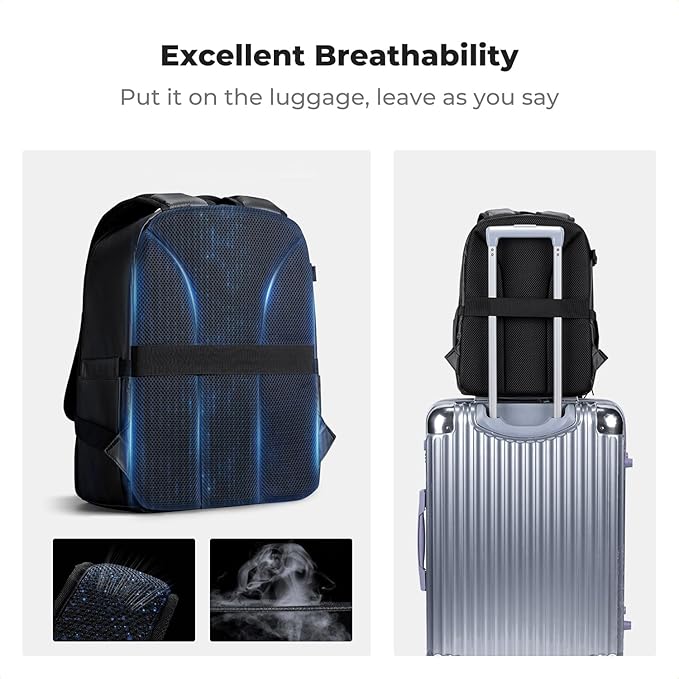 K&F CONCEPT Camera Backpack Bag, Professional DSLR/SLR/Mirrorless Camera Bag with Tripod Holder & Rain Cover, Waterproof Photography Camera Case Compatible with Canon/Sony/Nikon/FUJIFILM