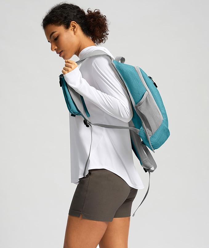 10L Small Hiking Backpack Travel Daypack Lightweight Packable Back Pack for Women Men(Teal Blue)