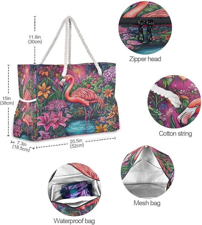 senya Large Beach Bags Totes Canvas Tote Shoulder Bag Soft Wave Water Resistant Bags for Gym Travel Daily Ocean