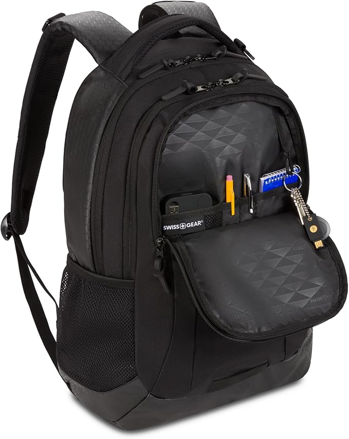 SwissGear Cecil 5505 Laptop Backpack, Black Hex, 18-Inch