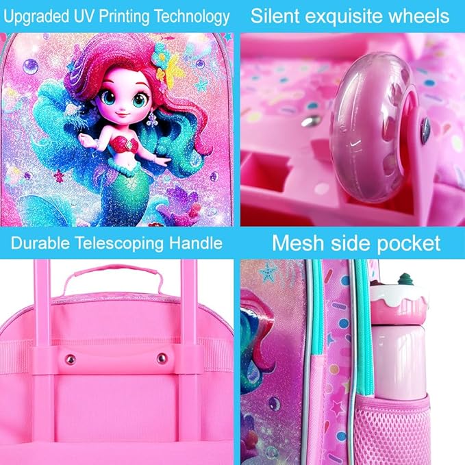 Kids Luggage for Boys Girls, Toddler Rolling Travel Carry on Suitcase with Wheels