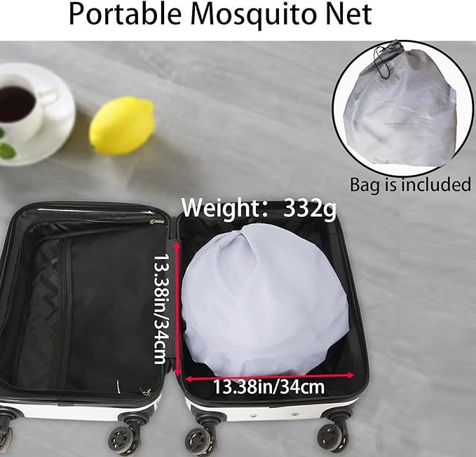 CMINGJ Large Pop Up Mosquito Tent, Portable Foldable Mosquito Net for Bed Camping Travel Patio (78 * 31 * 22inch) (Blue Adjustable Size)