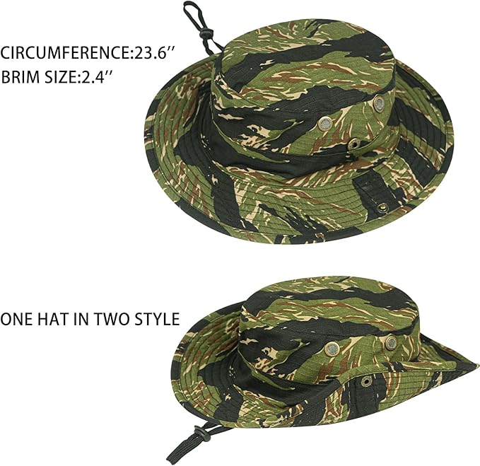 Sun Hats for Men Women Boonie Hat Foldable Fishing Hat UPF 50+ Bucket Hat for Fishing Hiking Garden Safari Beach