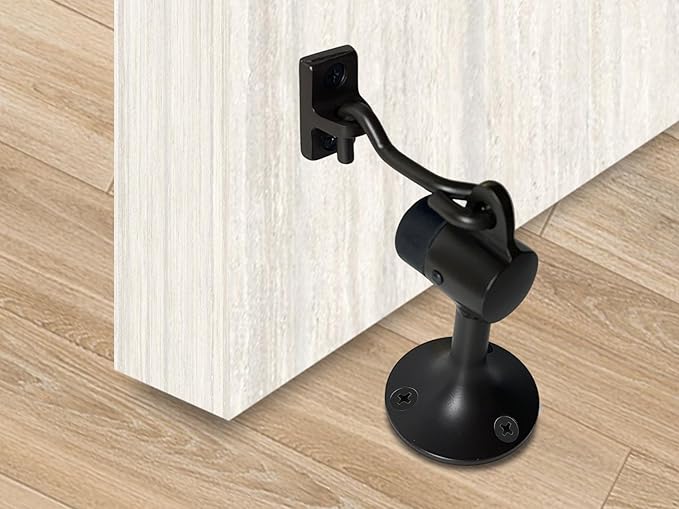 QCAA Door Stop, Solid Brass, Height 3-15/16", US10B ORB Oil-Rubbed Bronze, 1 Pack, Made in Taiwan
