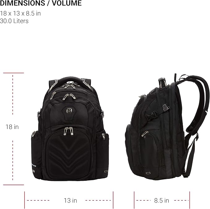 SwissGear 5709 Scansmart Backpack, Black, Large