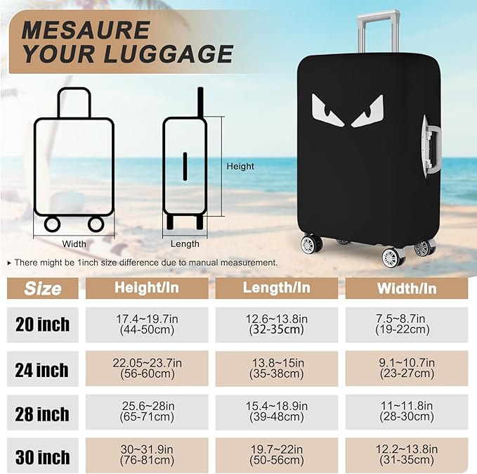 Luggage Covers For Suitcase Tsa Approved, Washable Suitcase Cover Elastic Luggage Protector Scratch Resistant Suitcase Cover For 28-29 Inch Wheeled Luggage(Eye-28 inch)