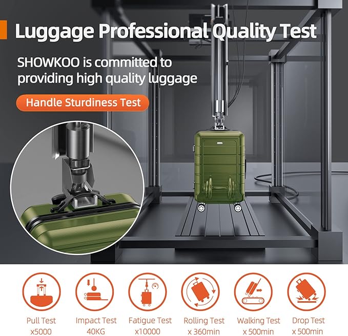 SHOWKOO Luggage Sets Expandable PC+ABS Durable Suitcase Double Wheels TSA Lock Olive Green 3pcs