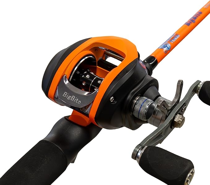 Reaction Tackle Fishing Rod and Reel Combo – 2-Piece IM6 Carbon Rods with Smooth Casting Reels – Spinning & Baitcasting Options