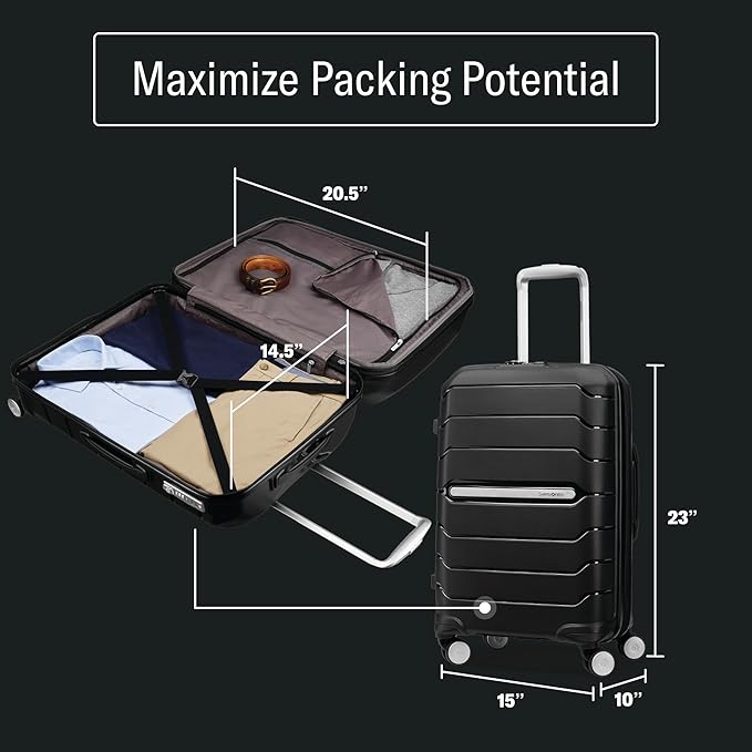 Samsonite Freeform Hardside Expandable with Double Spinner Wheels, Amethyst Purple, 2-Piece Set (20/28)