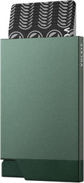 VULKIT Pop up Card Holder Minimalist Credit Card Holder RFID Blocking Slim Metal Card Case for Men or Women(Midnight Green)