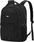 DUSLANG 17 Inch Laptop Backpack for Travel Water Resistant College Backpack for Men Women Laptop Bag with USB Charging Port,Black