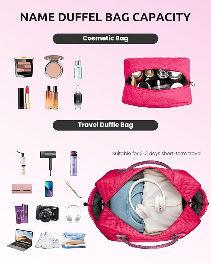 Gifts for Women-Gift Ideas for Woman, Initial Travel Bag with Shoe Compartment, Personalized Weekender Bag, Monogram Overnight Bag for Women, Letter Travel Bag with Makeup Bag (Letter Y)