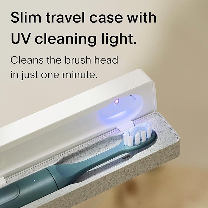 SURI Electric Toothbrush - Sustainably Designed In California. Electric Toothbrushes Adults. Durable Slim Sonic Travel Tooth Brush. 40-Day Battery