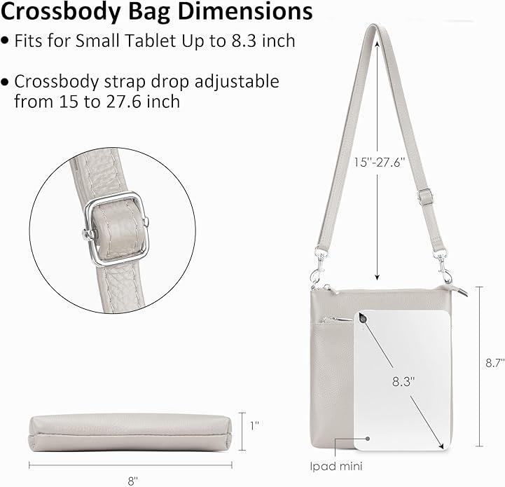 befen Genuine Leather Small Crossbody Purses for Women Travel Cross Body Bags Lightweight with Adjustable Shoulder Strap