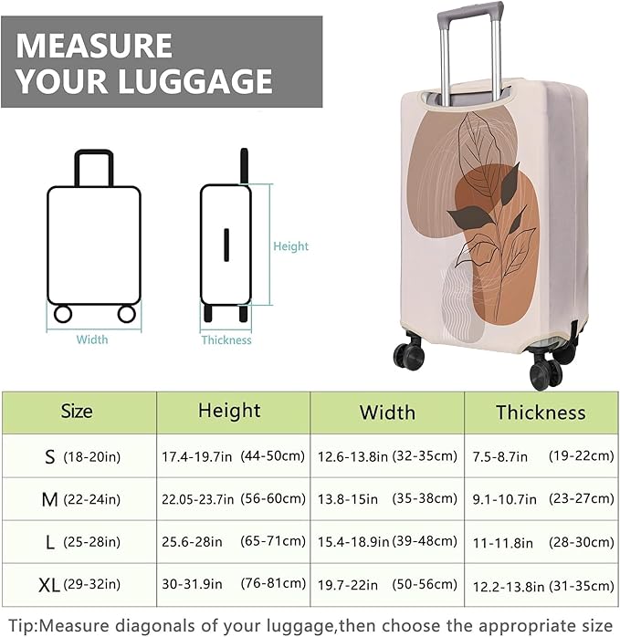 Travel Luggage Cover Suitcase Protector Fits 18-32 Inch Wheel Covers PatternedTravel Related Items Flower Luggage Protector Elastic XL