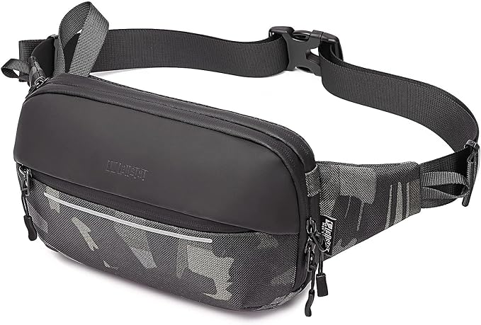 Crossbody Fanny Pack Belt Bag for Women & Men with Multi-Pockets, Waterproof Sling Bag for Travel, Running, Hiking, Cycling, Fashion Waist Bag Fits All Phones, Perfect Running Bag