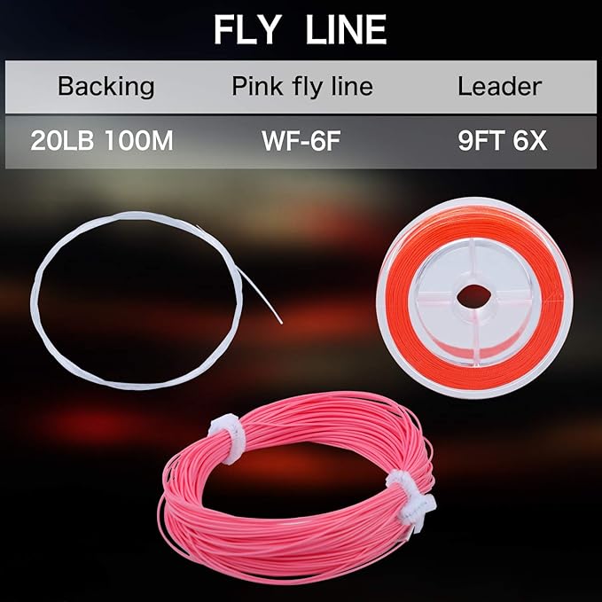 Sougayilang Fly Fishing Rod Reel Combos with Lightweight Portable Fly Rod and CNC-machined Aluminum Alloy Fly Reel,Fly Fishing Complete Starter Package