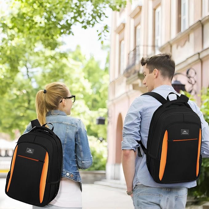 MATEIN Travel Laptop Backpack, Slim Sturdy College Laptops Backpack with USB Charging Port, Business Anti Theft Water Resistant Computer Bag Gift for Men & Women Fits 15.6 Inch Notebook