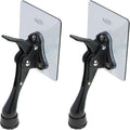 One-Touch Doorstop Adhesive Bracket (Black, 4inch x 2pack)