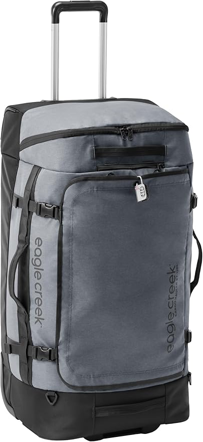 Eagle Creek Cargo Hauler XT Wheeled Duffel - Wheeled Backpack Duffel - Deployable Backpack Straps - Lockable U-Lid & Easy Access Compartment - 32" - Charcoal