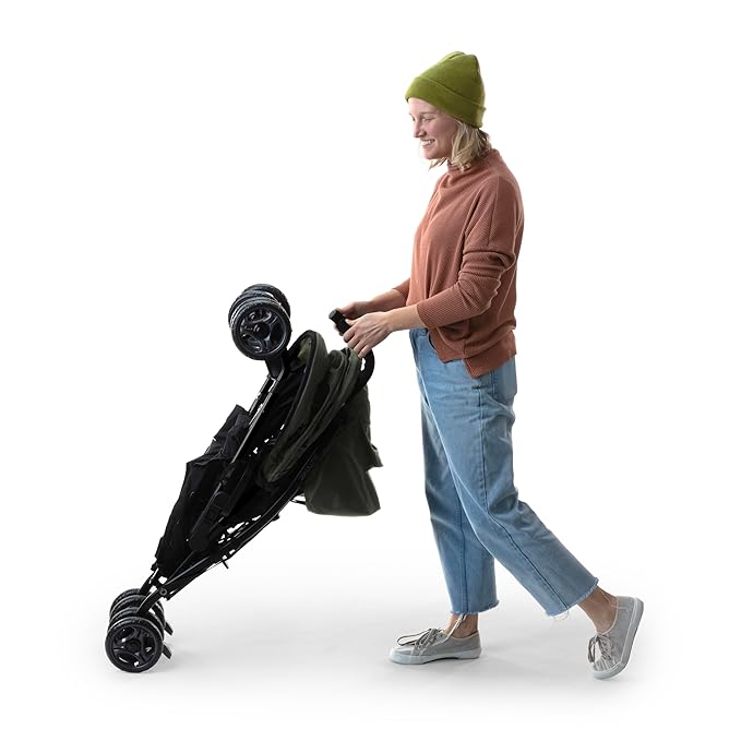 Summer Infant Ingenuity 3Dlite Convenience Stroller, Green–Lightweight Stroller with Aluminum Frame, Large Seat Area, 4 Position Recline, Extra Large Storage Basket–Infant Stroller for Travel & More