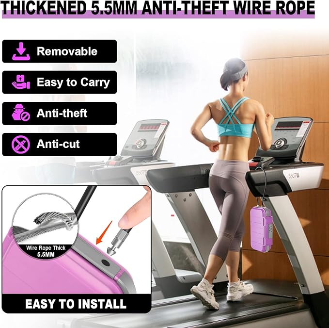 HUANLANG Portable Safe Lock Box with Combination Lock Mini Beach Travel Safe Waterproof Small Lockable Box with Removable Wire Rope Combination Safe Box for Dorm,Travel,Beach,Hotel,Car,Home,Office