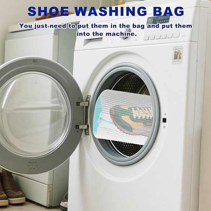 Shoe Washing Machine Bag Reusable Laundry Bag for Sneakers Boots Delicates Machine Wash Safe Shoe Cleaner Protect Deep Clean in Washers