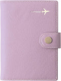 Genuine Leather Passport Case, RFID Passport Cover with Credit Card Holder for Women and Men Family ID Travel