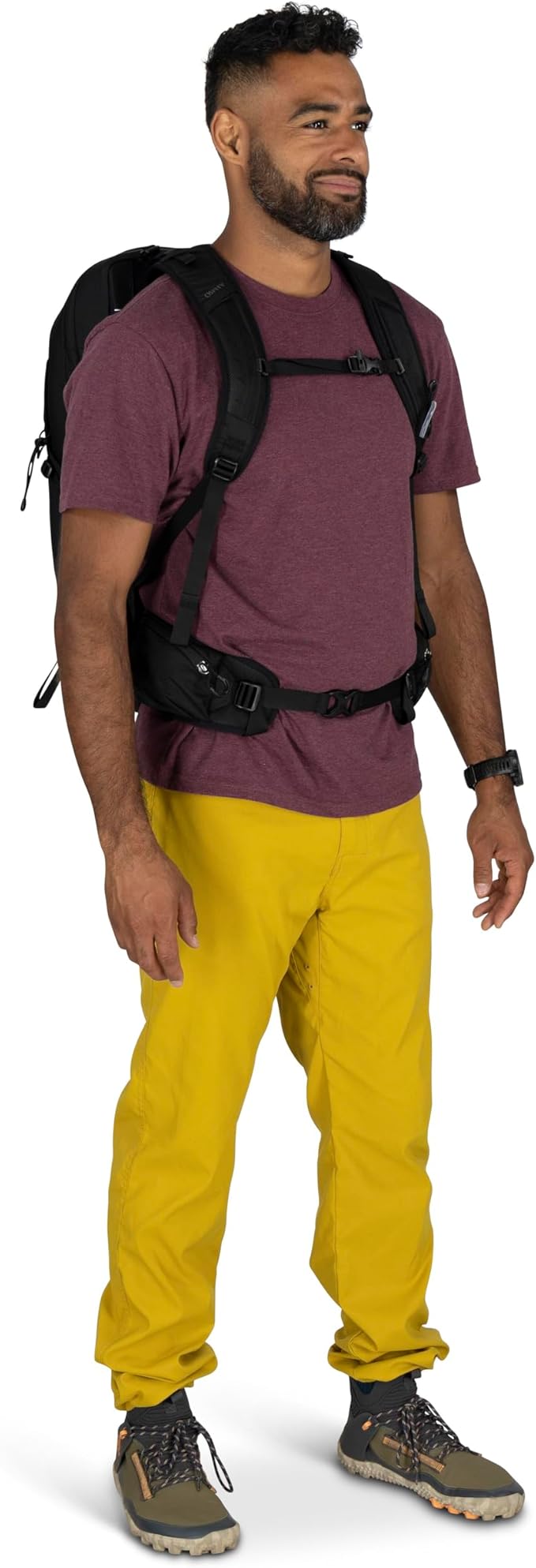 Osprey Talon 22L Men's Lightweight Hiking Backpack with Hipbelt, Black/Coal Grey
