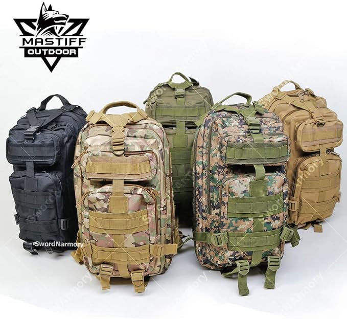 Military Tactical Pack Backpack Army Molle Bug Out Bag Small Rucksack Outdoor Hiking Camping Trekking Hunting