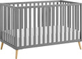 Oxford Baby Cozy Nest Convertible Island Crib, Dove Gray/Natural