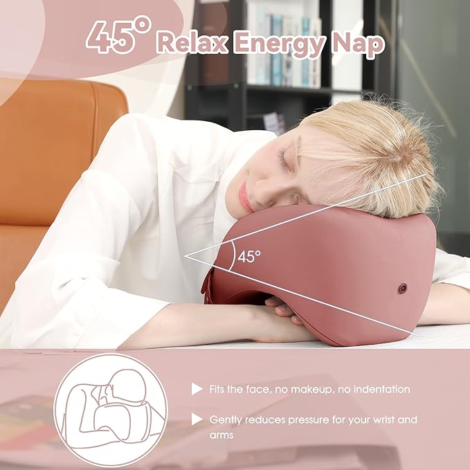 Neck Pillow Airplane, Advanced Neck Support for Long Flights, Ergonomic Memory Foam U Shape Pillows for Travel, Camping, Buses, Studying, Offices (Rose)