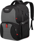 Lunch Bag Backpack, Insulated Cooler Lunch Box Backpack, Extra Large 17inch Travel Laptop Backpack 50L with USB Charging Port, Water Resistant Big work Backpack for Men Women , Grey