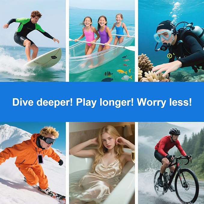 Premium Waterproof Phone Pouch with Lanyard,7.5'' Floating Waterproof Phone Case/Bag for Snorkeling IPX8/Underwater HD Photo/Touch Compatible with iPhone 16/15/14/13 Pro Max Samsungs-Purple